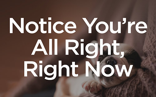 Notice You're All Right, Right Now